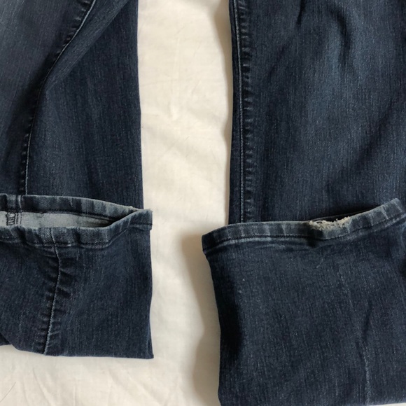 Loft Dark Wash Curvy Straight Jeans Mid Rise EUC - Picture 7 of 10